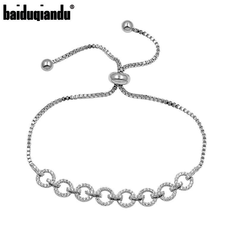 baiduqiandu Brand Nine Circles Connected Cubic Zirconia Crystal Pave Adjustable Bracelets for Women
baiduqiandu Brand Nine Circles Connected Cubic Zirconia Crystal Pave Adjustable Bracelets for Women