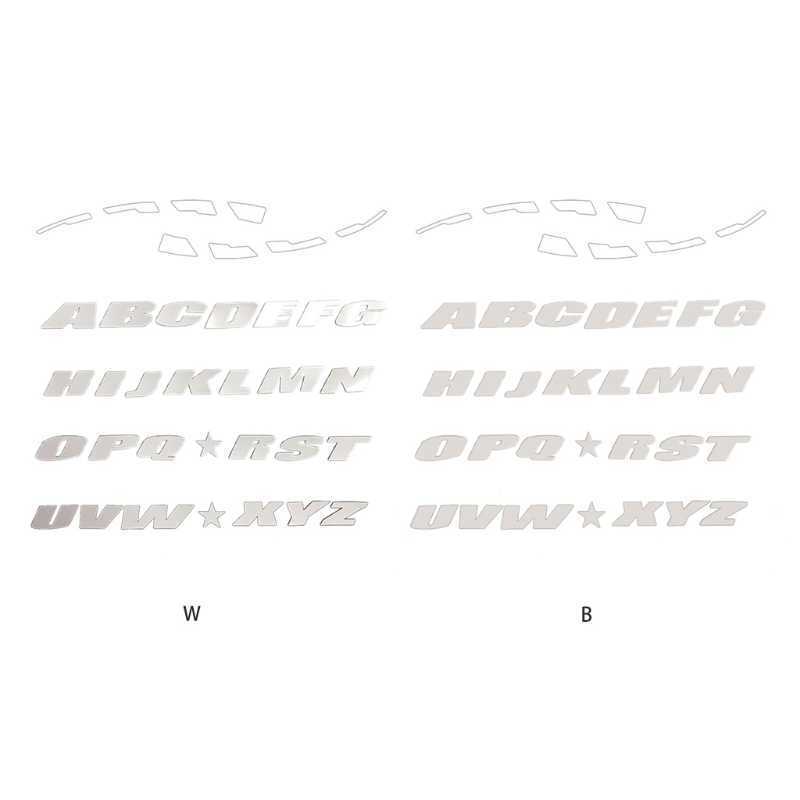 Custom Car Tire Letters Stickers DIY Tire Lettering Kit 26 Letters Blade Pattern Reflective 26 Letters Kits Decal Car