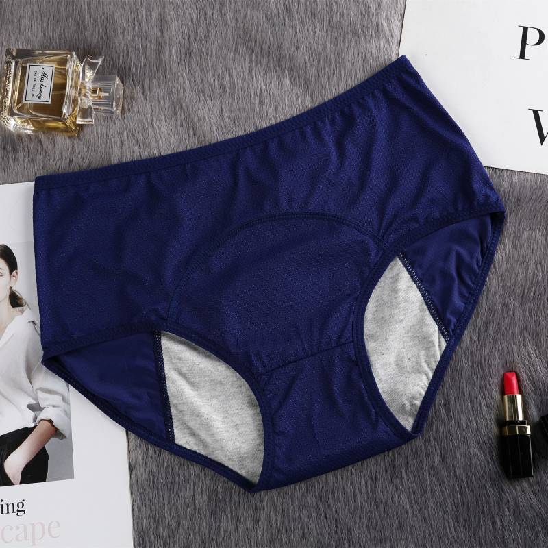 3pcs/lot L-6XL Physiological Panties Solid Color Lady Briefs Plus Size Women Menstrual Underwear Soft High Quality Underpants 30 201112