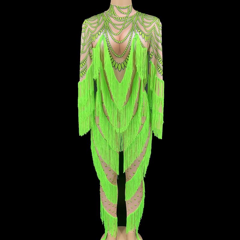 Women Tassels Jumpsuit Romper Long Sleeve Dance Costume Clubwear Party Outfit Stage Performance Clothes for Female, Pink
Women Tassels Jumpsuit Romper Long Sleeve Dance Costume Clubwear Party Outfit Stage Performance Clothes for Female, Pink