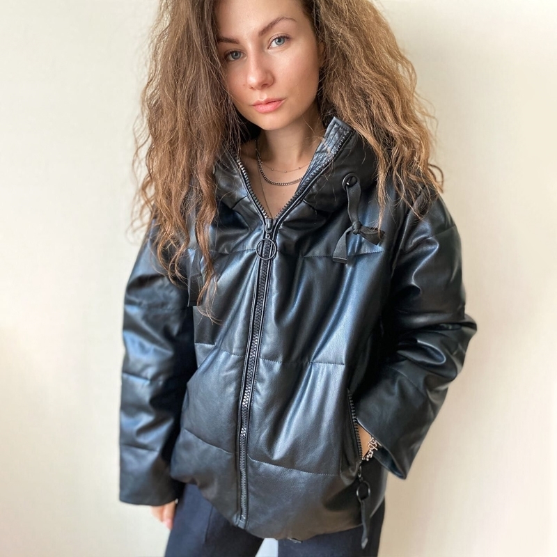 Winter Pu Leather Coat Women New Fashion Thick Warm Pu Hooded Ladies Parkas Female Jacket 201020