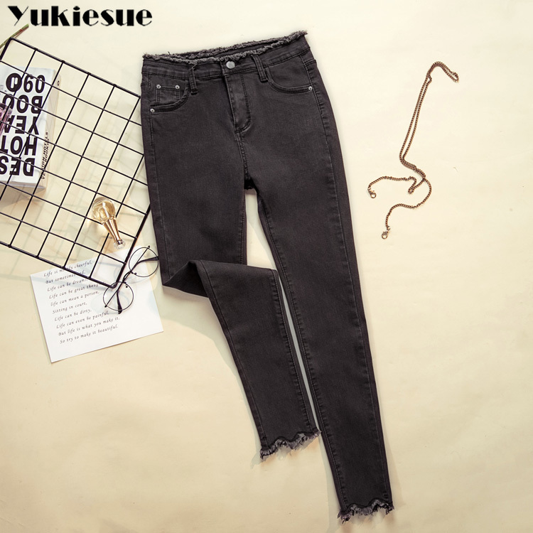 Jeans woman Female Denim Pants Black Womens Jeans Donna Stretch Bottoms Feminino Skinny Pants For Women Trousers plus size 201030