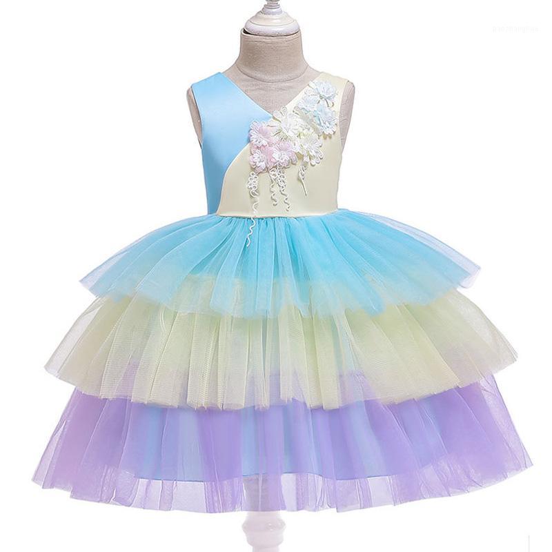 2020 girl color matching cake princess dress girl sleeveless flower dress show costume clothes1, Blue
2020 girl color matching cake princess dress girl sleeveless flower dress show costume clothes1, Blue