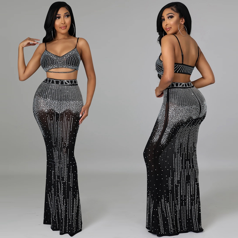 Sexy Crystal Birthday Dress for Women Long Bodycon See Through Sheer Mesh Maxi Dress Elegant Rhinestone Evening Party Dress Club