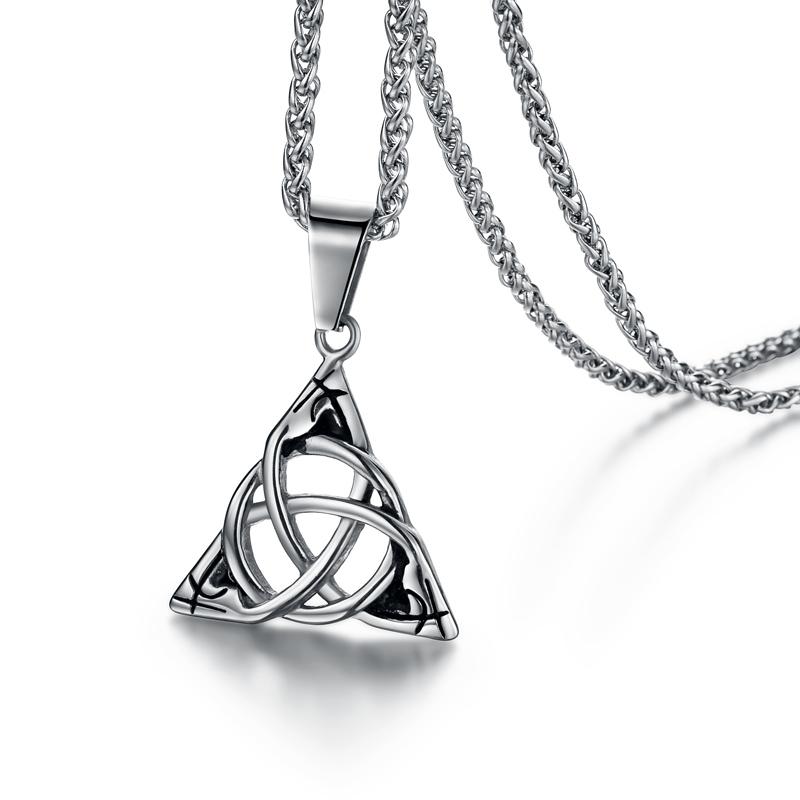 Valily Silver Irish Triquetra Knot Pendant Necklace Stainless Steel Scandinavian Pewter Pendant Necklace Jewelry 24 inch Chain
Valily Silver Irish Triquetra Knot Pendant Necklace Stainless Steel Scandinavian Pewter Pendant Necklace Jewelry 24 inch Chain