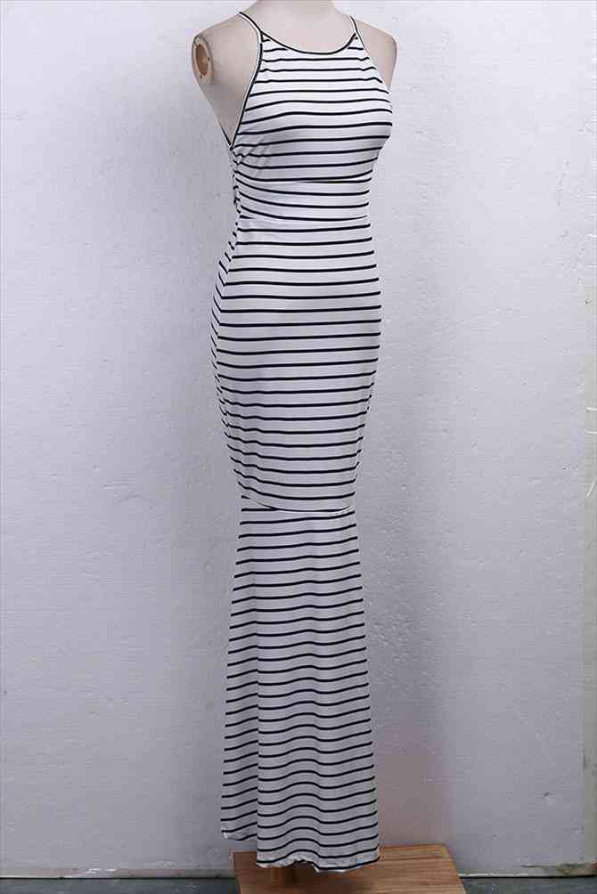 Women Summer Vintage Boho Striped Long Maxi Evening Party Beach Dress Backless Strap Sundress Women Clothes, Black;gray
Women Summer Vintage Boho Striped Long Maxi Evening Party Beach Dress Backless Strap Sundress Women Clothes, Black;gray