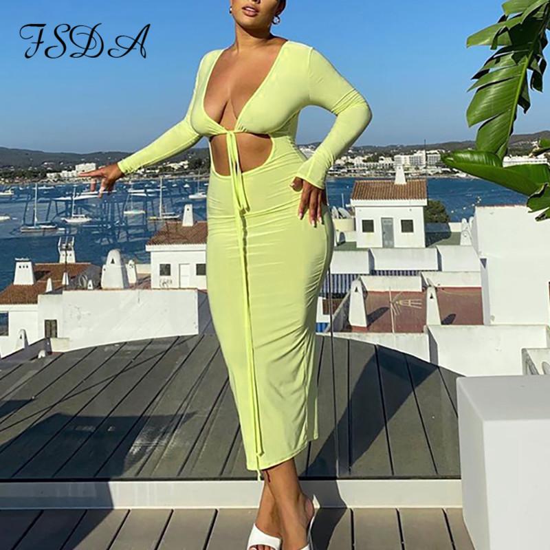 Casual Dresses FSDA 2021 Long Sleeve Bodycon Dress Hollow Out Women V Neck Sexy Midi Black Autumn Winter Y2k Yellow Party, Black;gray
Casual Dresses FSDA 2021 Long Sleeve Bodycon Dress Hollow Out Women V Neck Sexy Midi Black Autumn Winter Y2k Yellow Party, Black;gray