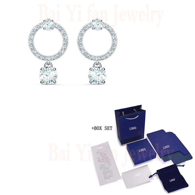 2020 Fashion Jewelry SWA New ATTRACT Bright Round Perforated Stud Earrings Round Hanging Crystal Female Romantic Gift
2020 Fashion Jewelry SWA New ATTRACT Bright Round Perforated Stud Earrings Round Hanging Crystal Female Romantic Gift