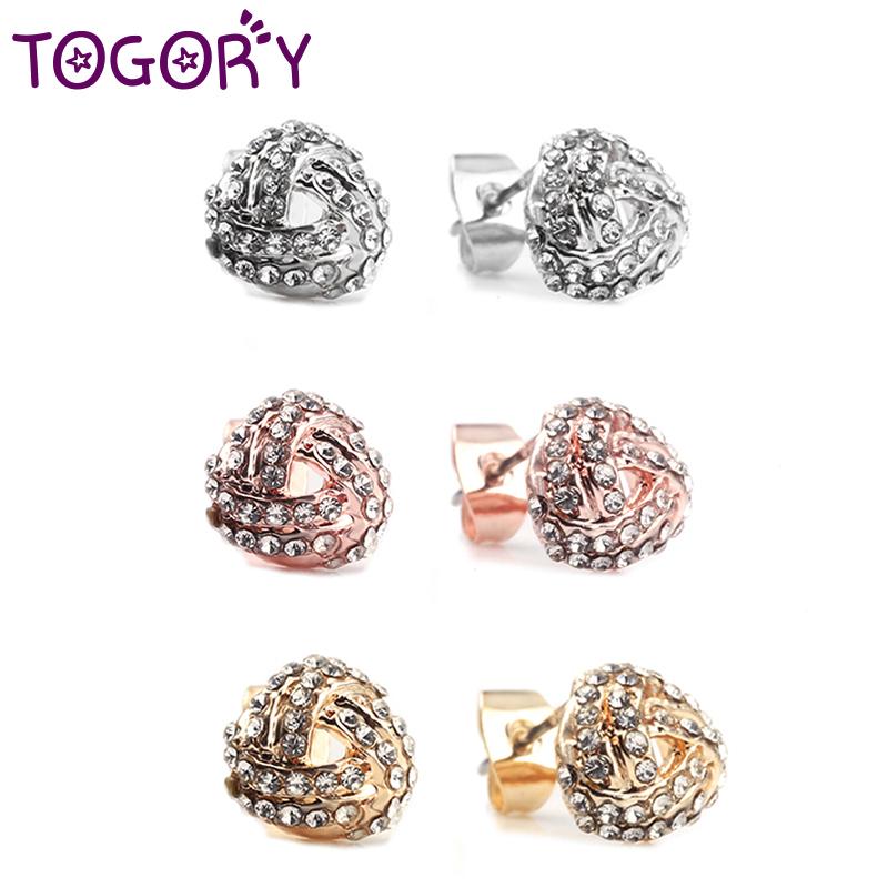 TOGORY Fashion Irregular Weave Zircon Earrings Romantic Jewelry High Quality Brand Stud Earring For Women Gifts Dropshipping
TOGORY Fashion Irregular Weave Zircon Earrings Romantic Jewelry High Quality Brand Stud Earring For Women Gifts Dropshipping