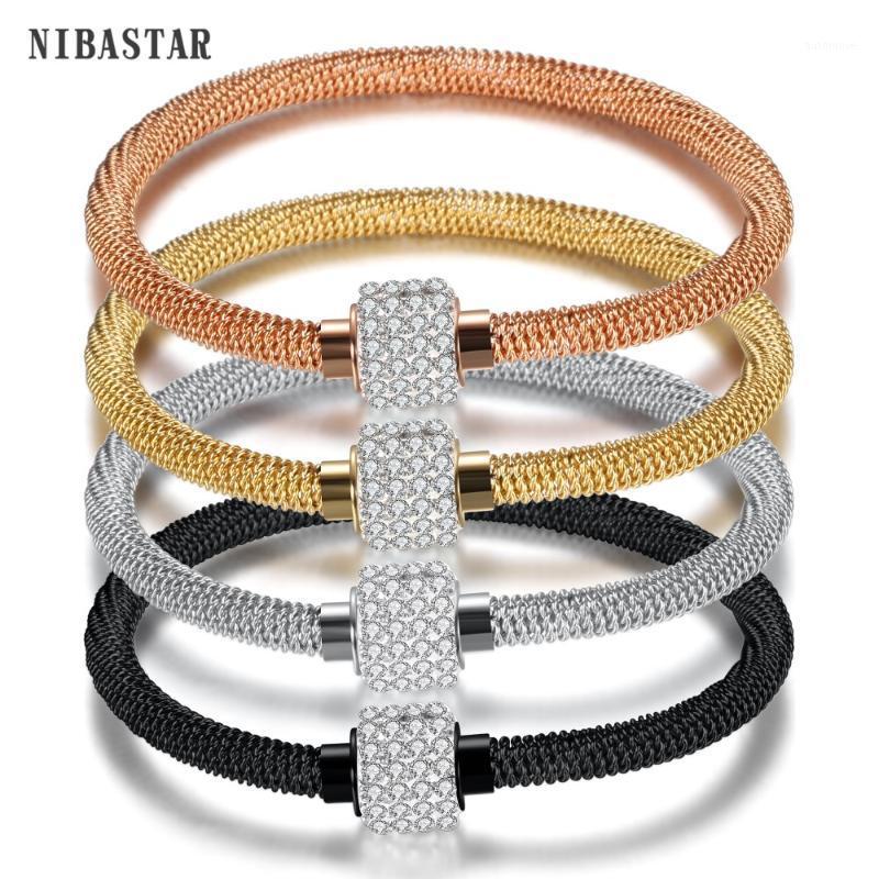 4Colors Plated Stainless Steel Bracelet Bangle with Europe Crystal Magnetic Clasp Bracelets & Bangles For Women1 
4Colors Plated Stainless Steel Bracelet Bangle with Europe Crystal Magnetic Clasp Bracelets & Bangles For Women1