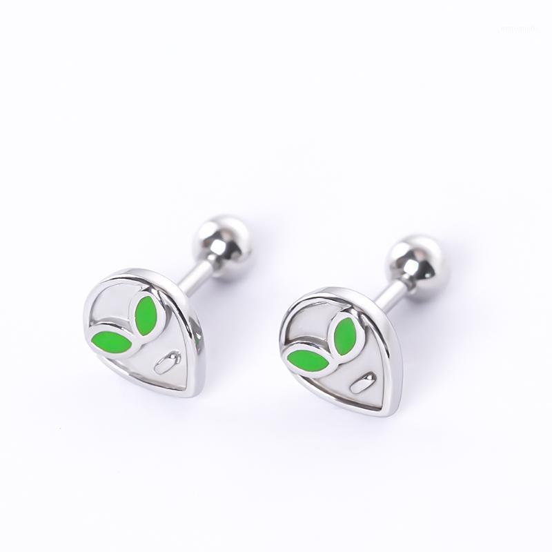Funny Alien Face Earring Studs Stainless Steel Green Eyes earring For Men Piercing Jewelry1
Funny Alien Face Earring Studs Stainless Steel Green Eyes earring For Men Piercing Jewelry1
