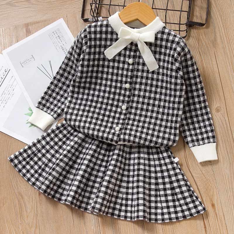 Girl Dress New Autumn Christmas Girls Party Dress Long Sleeve Knitted Children Dresses Girl Kids Dress Clothing for 3 7 Years LJ200923