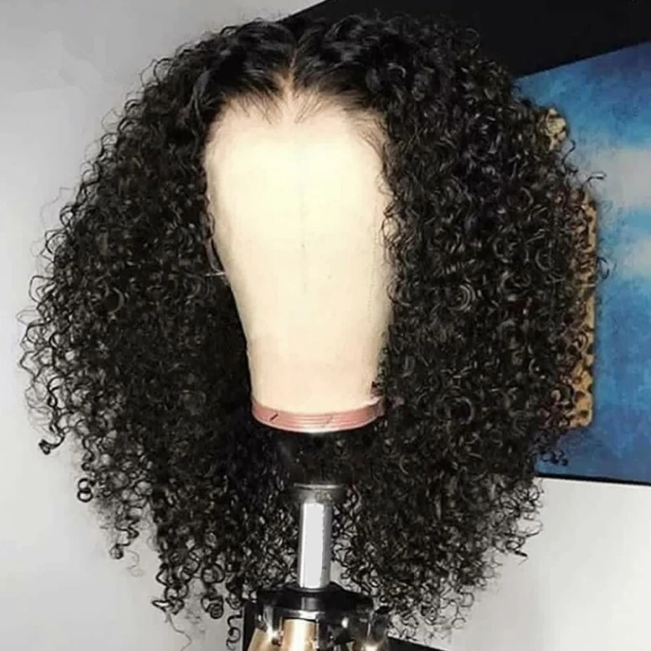 Brazilian water Wave Lace Frontal Wig Remy Pre-Plucked Curly front Closure Wigs Human Hair Wet And Wavy Short Bob 130% diva1