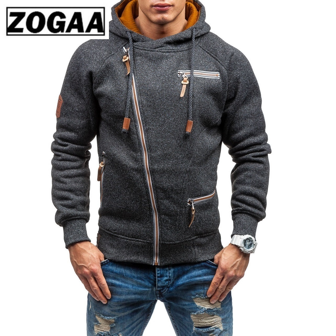 2021 New Men Male Solid Color Long Sleeve Diagonal Sweatshirt Casual Pocket Decoration Fashion Hoodies Street Wear W216, Light gray
2021 New Men Male Solid Color Long Sleeve Diagonal Sweatshirt Casual Pocket Decoration Fashion Hoodies Street Wear W216, Light gray