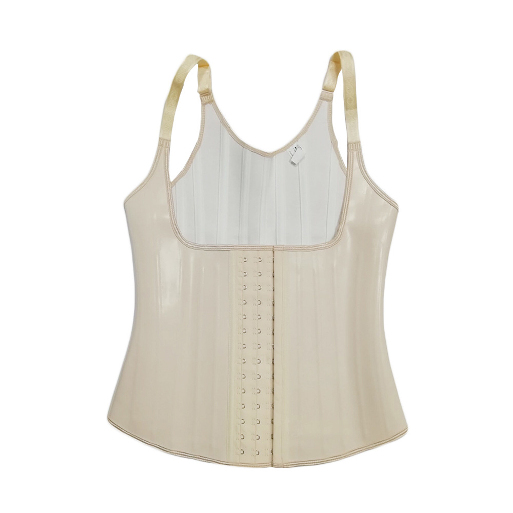 25 Steel Boned Shaper Wear Waist Cincher Glossy Halter Underbust Latex Corset Vest Rubber Slimming Modeling Strap Waist Trainer Bustiers & Corsets