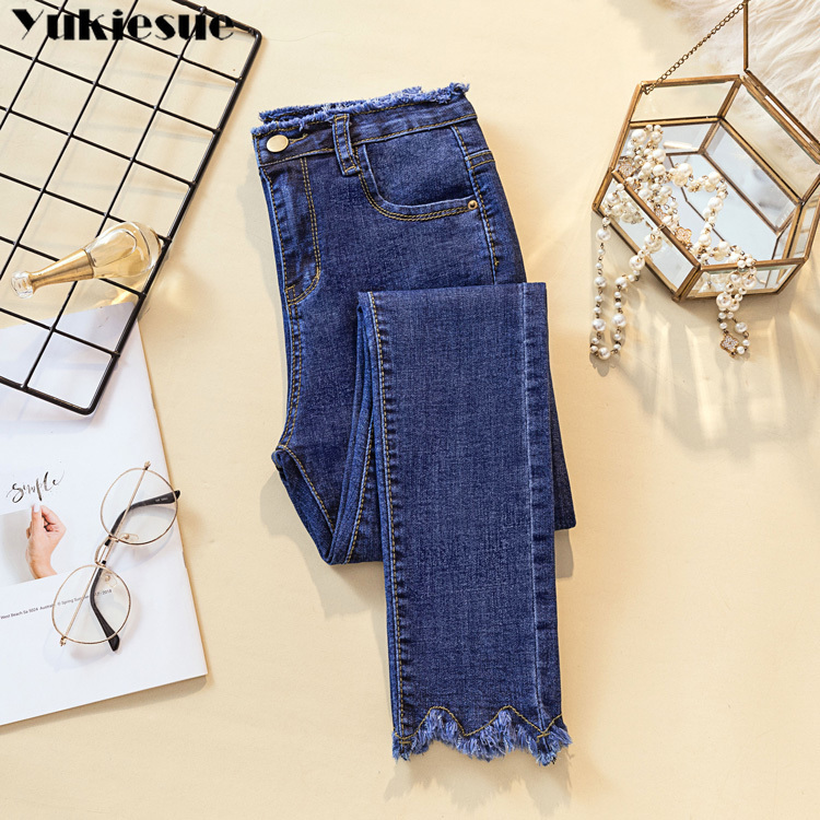 Jeans woman Female Denim Pants Black Womens Jeans Donna Stretch Bottoms Feminino Skinny Pants For Women Trousers plus size 201030