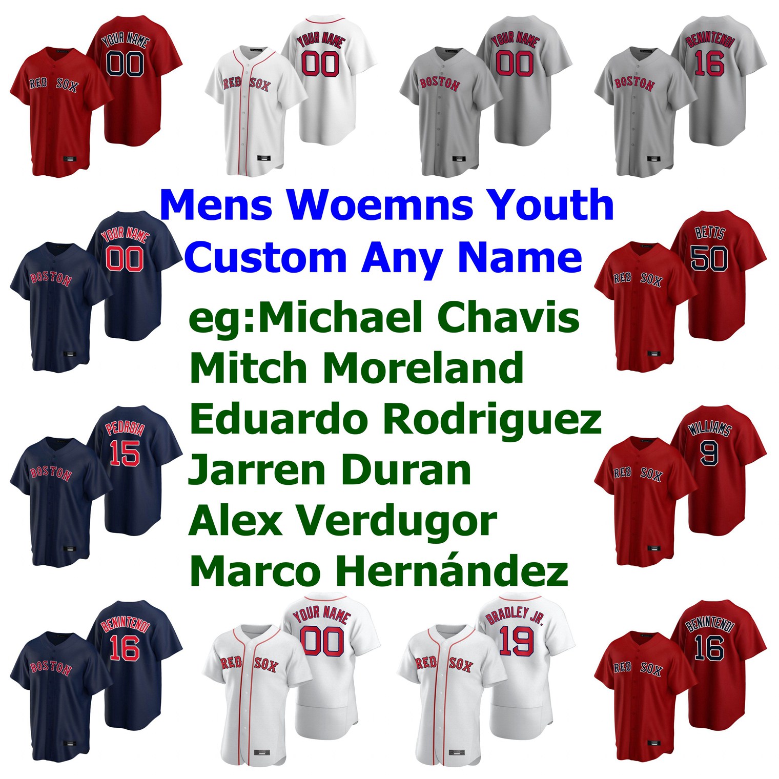Baseball Jerseys Matt Barnes Jersey JD Martinez Rafael Devers Tom Brady Wade Boggs Jackie Bradley Jr. Chris Sale David Price Custom Stitched, Blue;black
Baseball Jerseys Matt Barnes Jersey JD Martinez Rafael Devers Tom Brady Wade Boggs Jackie Bradley Jr. Chris Sale David Price Custom Stitched, Blue;black