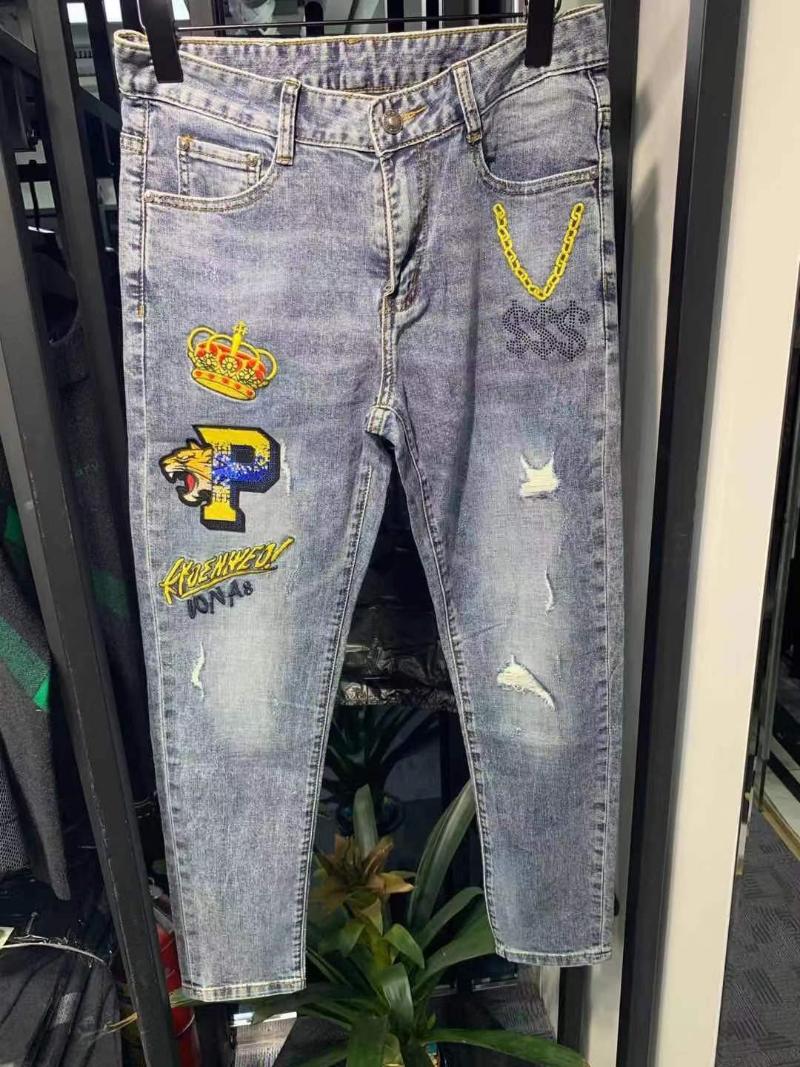 VK01395 Fashion Men's Jeans 2021 Runway European Design party style Men's Clothing, As pic
VK01395 Fashion Men's Jeans 2021 Runway European Design party style Men's Clothing, As pic