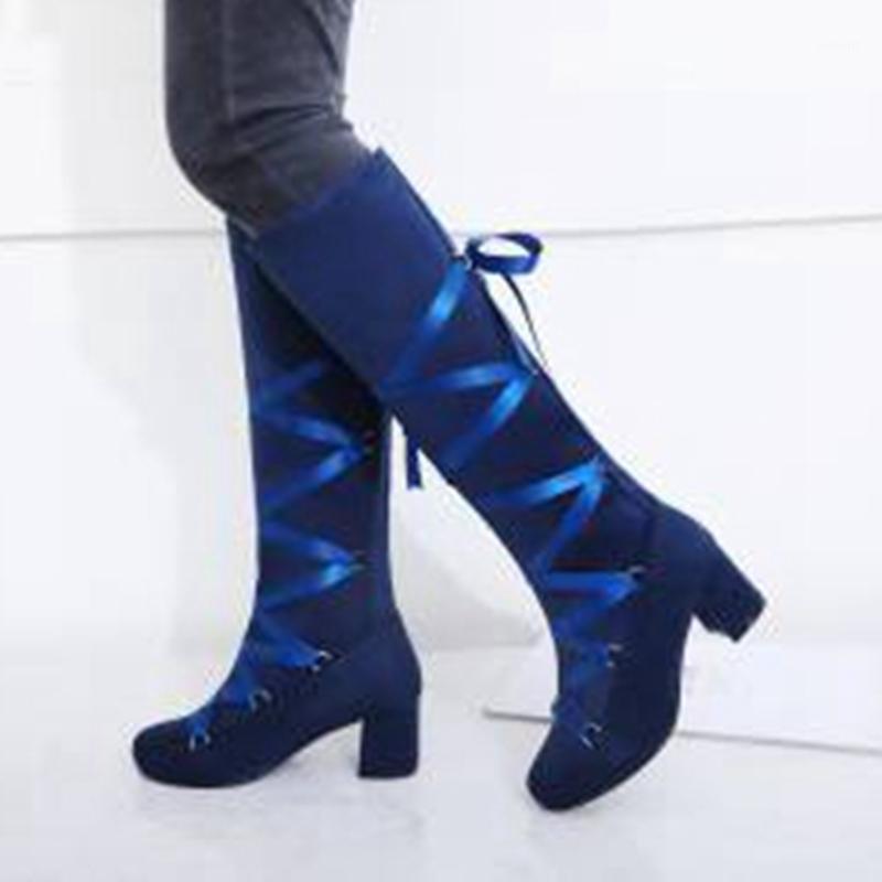 DORATASIA Elegant Flock Knee High Shoes 2020 High Chunky Heels Boots Women New Arrival Lace Decorating Boots1, Blue
DORATASIA Elegant Flock Knee High Shoes 2020 High Chunky Heels Boots Women New Arrival Lace Decorating Boots1, Blue