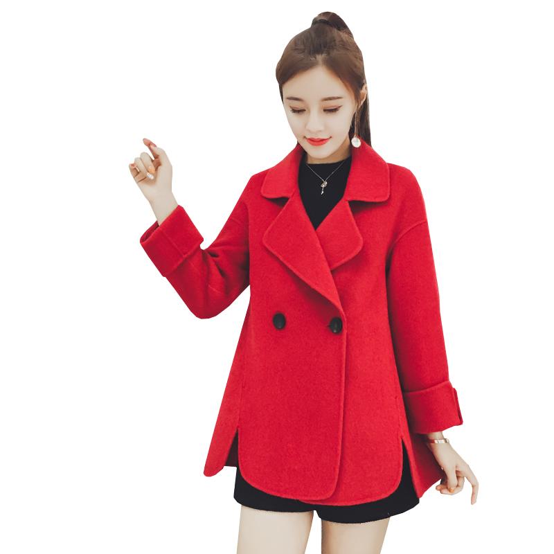 2020 Korean Retro Women's Clothes Suit Collar Woolen Coat New Fashion Slim Loose Solid Woolen Coat Temperament Button Blends, Red
2020 Korean Retro Women's Clothes Suit Collar Woolen Coat New Fashion Slim Loose Solid Woolen Coat Temperament Button Blends, Red