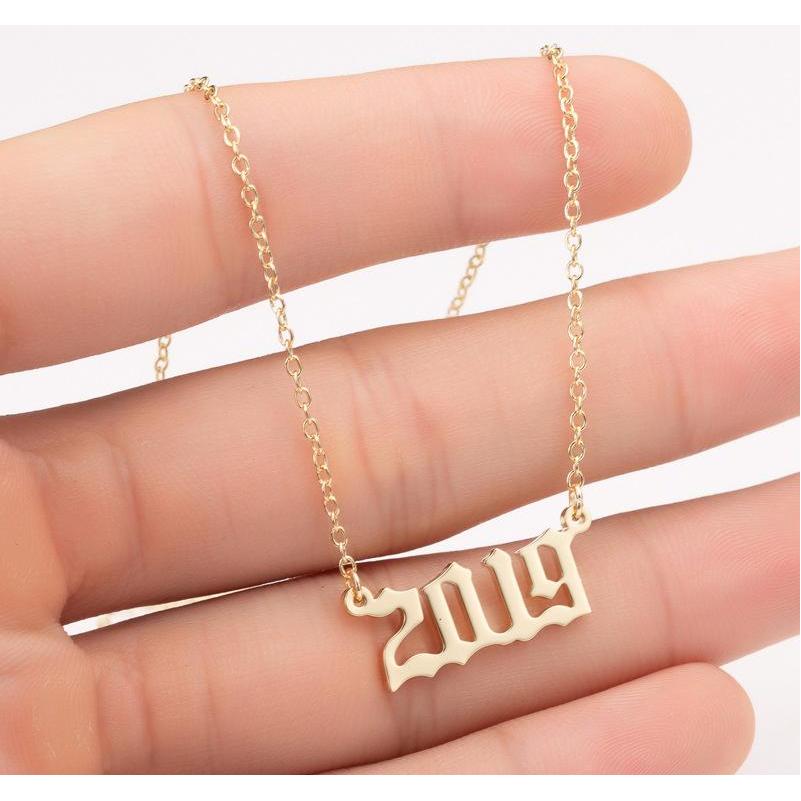Handmade Personalized Year Number Necklaces Custom Birth Year Initial Necklace Pendants For Women Girls Jewelry sqcFBN dhseller2010