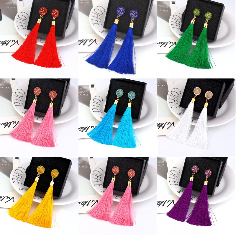 Boho Crystal Long Tassel Drop Earrings For women Ethnic Geometric Rose flower Sign Dangle Statement Earring 2019 Fashion Jewelry 92 K2, Silver
Boho Crystal Long Tassel Drop Earrings For women Ethnic Geometric Rose flower Sign Dangle Statement Earring 2019 Fashion Jewelry 92 K2, Silver