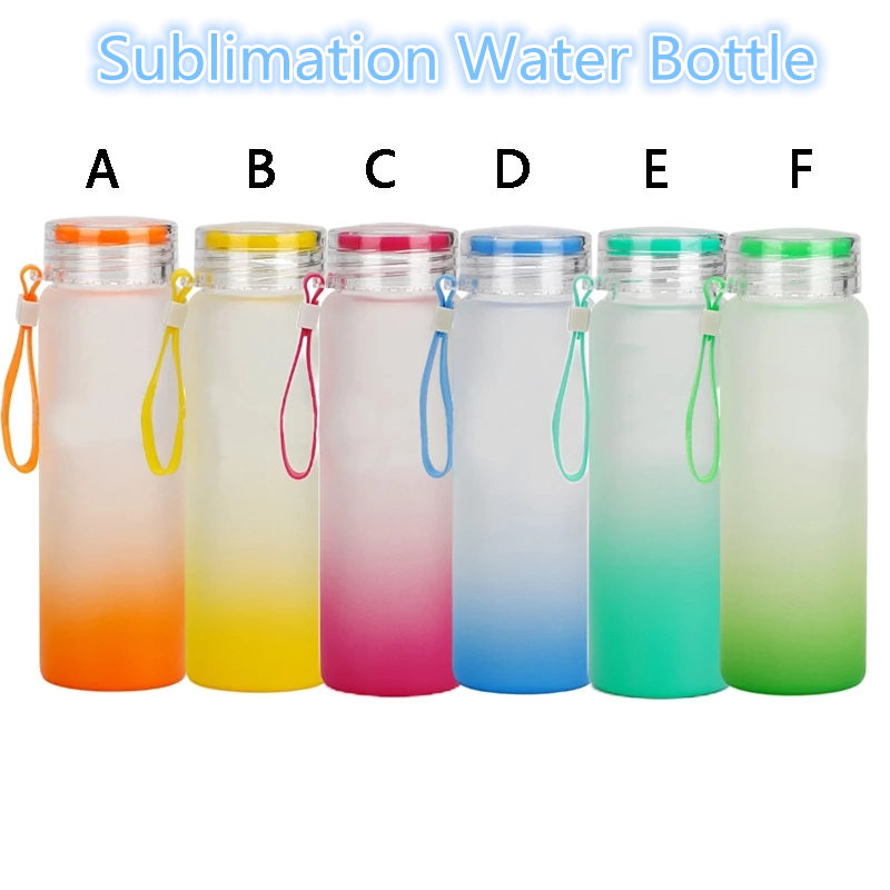 Sublimation Water Bottle 500ml Frosted Glass Water Bottles gradient Blank Tumbler Drink ware Cups
Sublimation Water Bottle 500ml Frosted Glass Water Bottles gradient Blank Tumbler Drink ware Cups