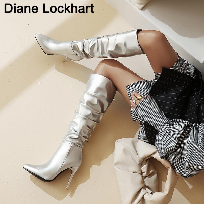Spring Winter Pleated Fashion Knee High Boots Women Sexy High Heel Slip On Long Boots Ladies Pointed Toe Women Stiletto Bottes, Short plush
Spring Winter Pleated Fashion Knee High Boots Women Sexy High Heel Slip On Long Boots Ladies Pointed Toe Women Stiletto Bottes, Short plush