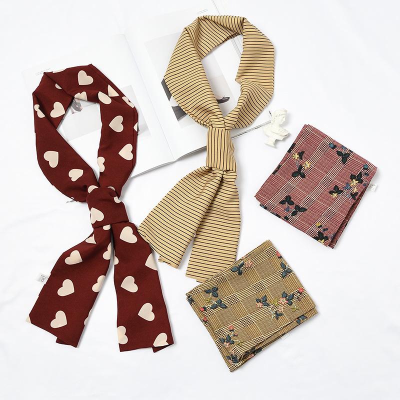 New Fashion Women Neck Tie Ribbon Silk Scarf Dot Striped plaid Heart Print Neckerchief Hair Band Bag Handle Wraps Skinny Scarves
New Fashion Women Neck Tie Ribbon Silk Scarf Dot Striped plaid Heart Print Neckerchief Hair Band Bag Handle Wraps Skinny Scarves