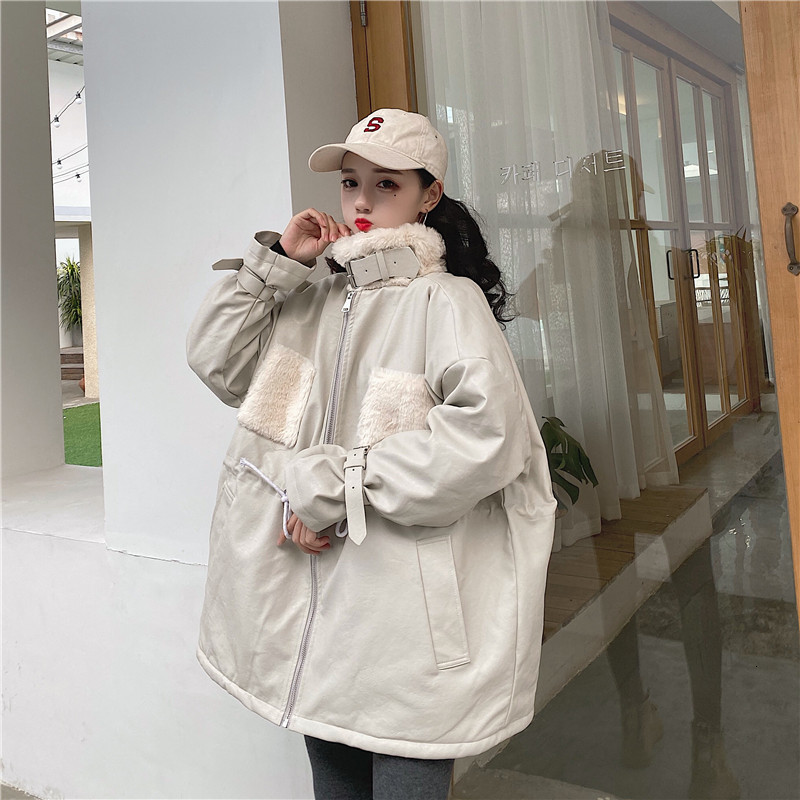 2021 New Women's leather jacket fall winter mid-long oversized plutonium outerwear ladies wool black apricot coat
2021 New Women's leather jacket fall winter mid-long oversized plutonium outerwear ladies wool black apricot coat
