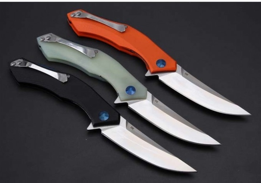 Shigov Blue Moon pocket folding knife 9CR18MOV blade G10 handle 58-60HRC camping survival EDC Tool knives EF