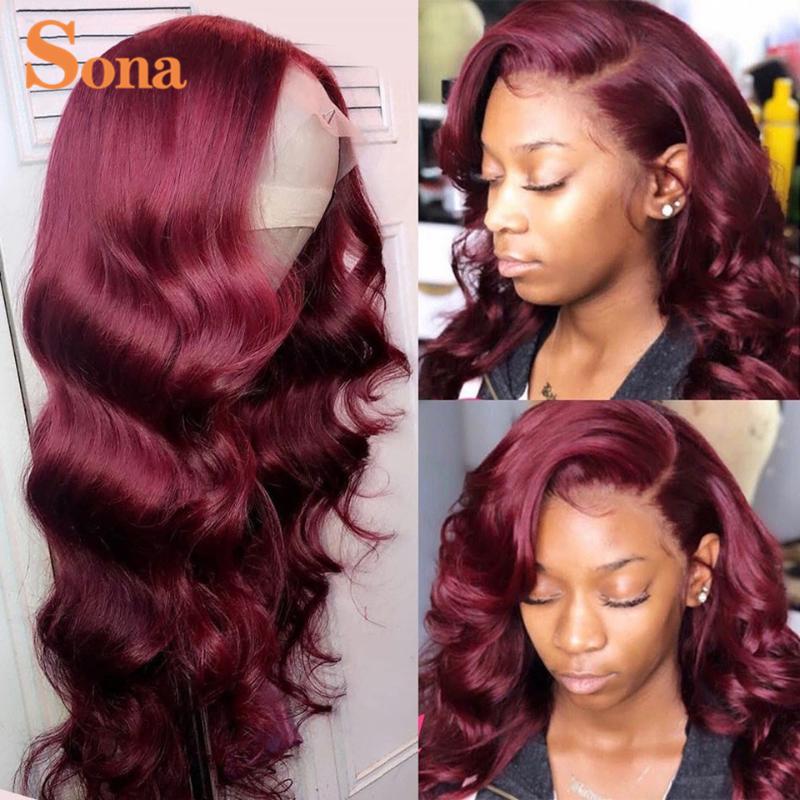 Ombre Red Lace Front Wigs Human Hair Body Wave Transparent Colored Burgundy Lace Frontal Wigs for Women Wavy, 1b
Ombre Red Lace Front Wigs Human Hair Body Wave Transparent Colored Burgundy Lace Frontal Wigs for Women Wavy, 1b