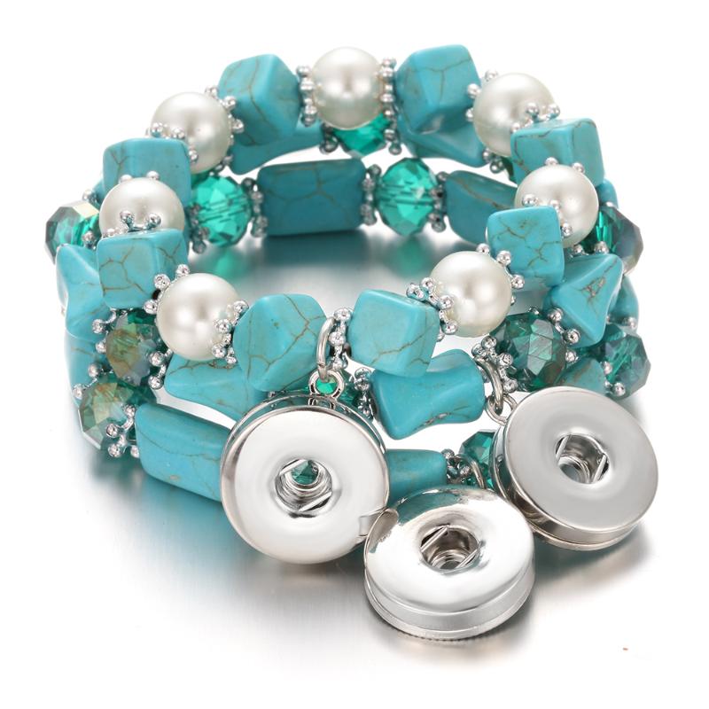 New Snap Jewelry Bracelets Beaded Snap Bracelet Natural Stone Beads 18mm Button Bracelet for Women Men Bead Charm
New Snap Jewelry Bracelets Beaded Snap Bracelet Natural Stone Beads 18mm Button Bracelet for Women Men Bead Charm