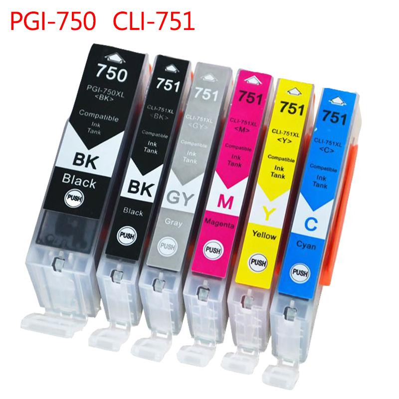6PCS PGI-750 CLI-751 PGI 750 CLI 751 compatible ink Cartridge for canon MG6370 MG7170 MG7570 IP8770 MG6770 MG6670 IX6770 IX6870
6PCS PGI-750 CLI-751 PGI 750 CLI 751 compatible ink Cartridge for canon MG6370 MG7170 MG7570 IP8770 MG6770 MG6670 IX6770 IX6870