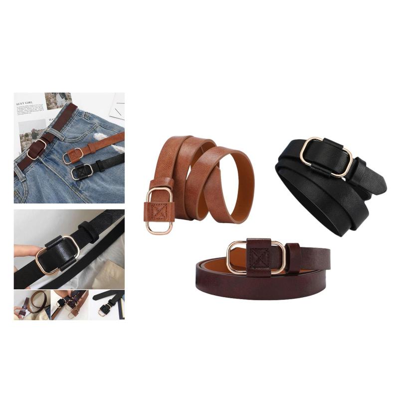 Women Leather Belt 23mm with Classic Alloy Buckle, Solid Color PU Leather Belt for Jeans, Black
Women Leather Belt 23mm with Classic Alloy Buckle, Solid Color PU Leather Belt for Jeans, Black