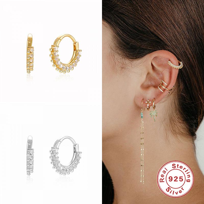 Hoop & Huggie Aide Real 925 Sterling Silver Geometric Minimalist Pave Round CZ Earrings For Women Teen Gift Fine Jewelry Accessories
Hoop & Huggie Aide Real 925 Sterling Silver Geometric Minimalist Pave Round CZ Earrings For Women Teen Gift Fine Jewelry Accessories