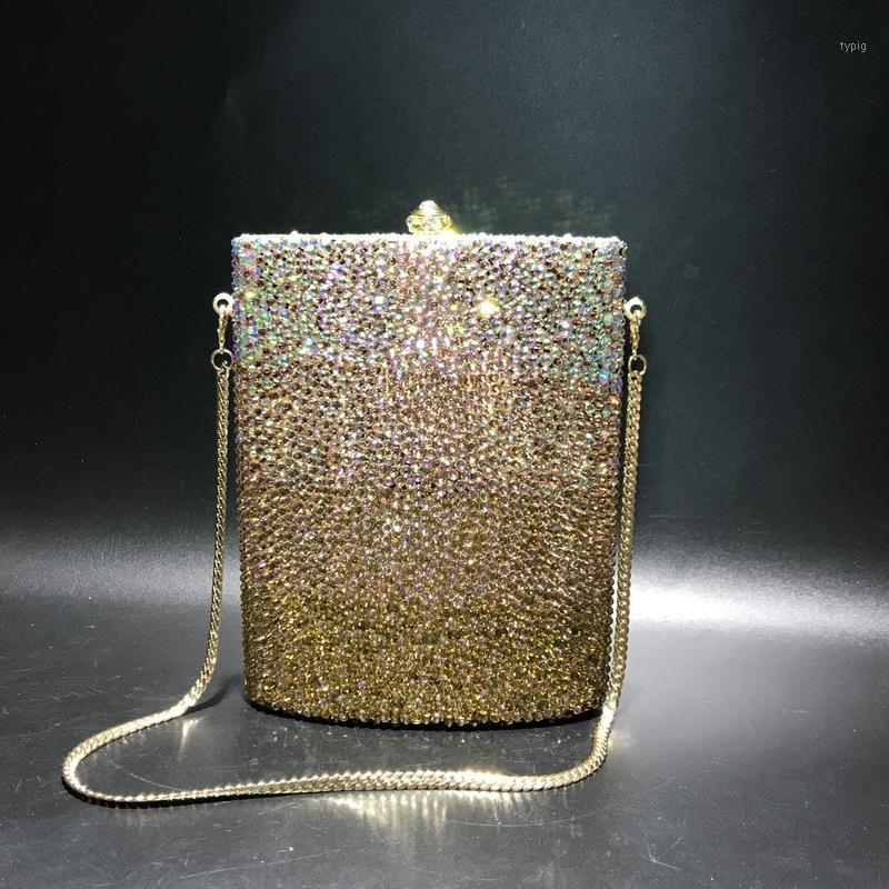 Ladies gold Crystal Evening Bag Luxury Diamond clutch purse party bags wedding bride handmade Day Clutches Prom shoulder Bag1, Color same picture
Ladies gold Crystal Evening Bag Luxury Diamond clutch purse party bags wedding bride handmade Day Clutches Prom shoulder Bag1, Color same picture