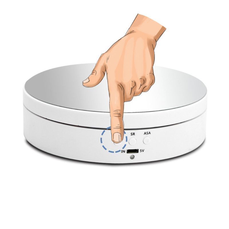 High Power Electric Rotating Mirror Jewelry Display Stand Base Jewelry Organizer Turntable Jewellery Packaging Display Box MX200810