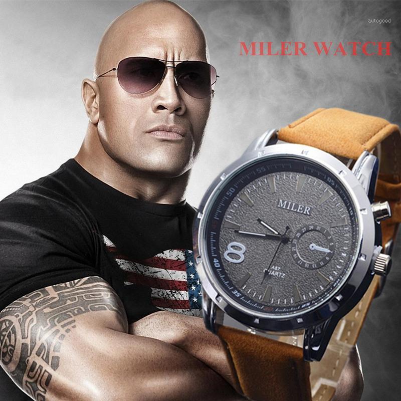 Wristwatches Miler Men Watches Top Brand Fashion Men's Leather Wrist Watch Quartz Mens Male Clock Relogio Masculino Erkek Kol Saati1, Brown
Wristwatches Miler Men Watches Top Brand Fashion Men's Leather Wrist Watch Quartz Mens Male Clock Relogio Masculino Erkek Kol Saati1, Brown