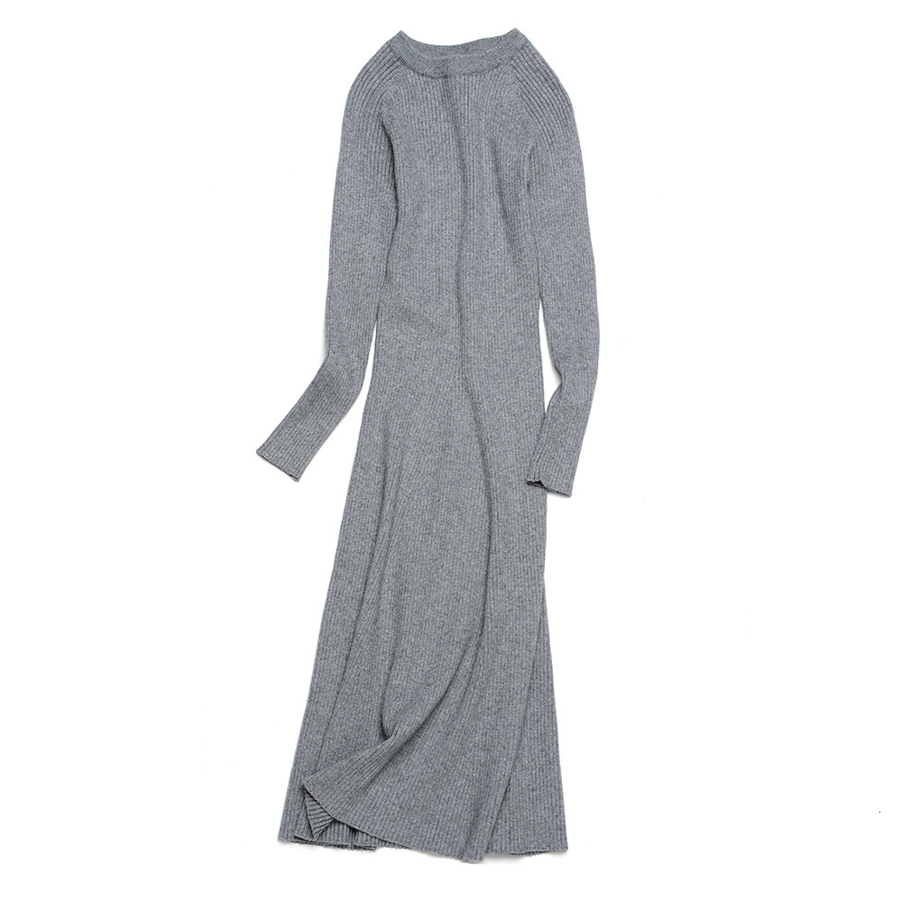 2021 New Thick Warm Women Winter Long Slim Rib Knitted Dress Autumn O-neck Mid-calf Femme Sweater Dresses Jowv, Gray
2021 New Thick Warm Women Winter Long Slim Rib Knitted Dress Autumn O-neck Mid-calf Femme Sweater Dresses Jowv, Gray