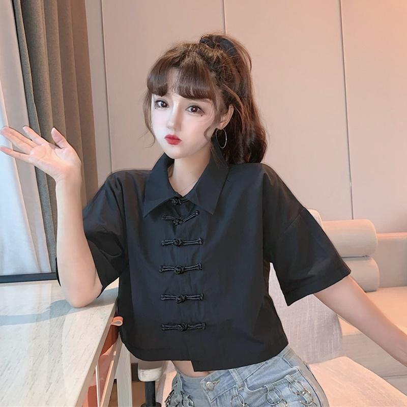 Black Chinese Style Women'S Clothing Summer 2020 Asian Streetwear Cheongsam Top Tang Suit Vintage Shirts Harakuju Tee Top 11360
Black Chinese Style Women'S Clothing Summer 2020 Asian Streetwear Cheongsam Top Tang Suit Vintage Shirts Harakuju Tee Top 11360