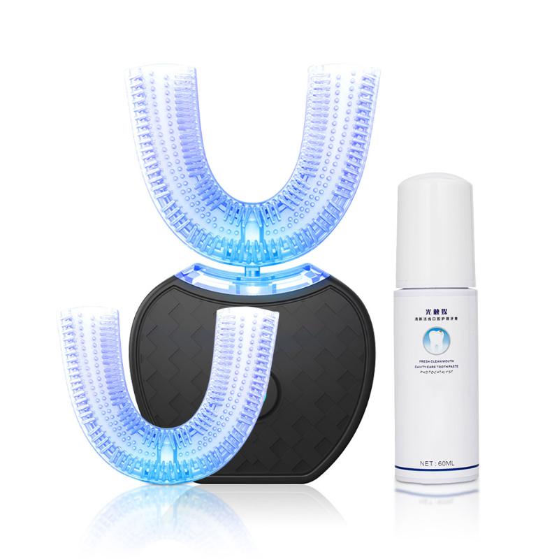 1 Set U Sonic Electronic Toothbrush 360 Automatic Tooth Brush with Liquid Foaming Toothpaste U- Type Silicone Head for Adults
1 Set U Sonic Electronic Toothbrush 360 Automatic Tooth Brush with Liquid Foaming Toothpaste U- Type Silicone Head for Adults