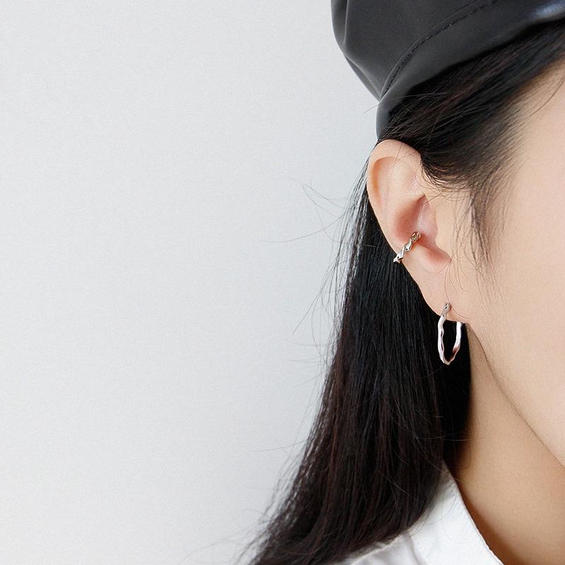 Hoop & Huggie SUNIANGON Irregular Big Earring 925 Sterling Silver White Gold Round Elegant Women Earrings Korean Jewelry
Hoop & Huggie SUNIANGON Irregular Big Earring 925 Sterling Silver White Gold Round Elegant Women Earrings Korean Jewelry