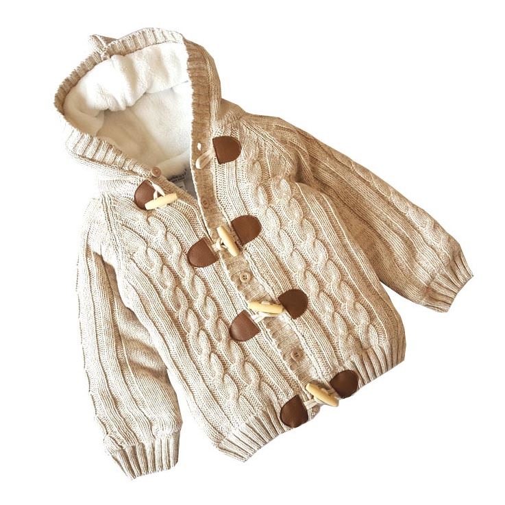 Children Sweaters Kids Coat Fashion Solid Color Cardigan Sweater Coat with Buttons Kids Hooded Outwear Boys and Girls cardigans Clothes