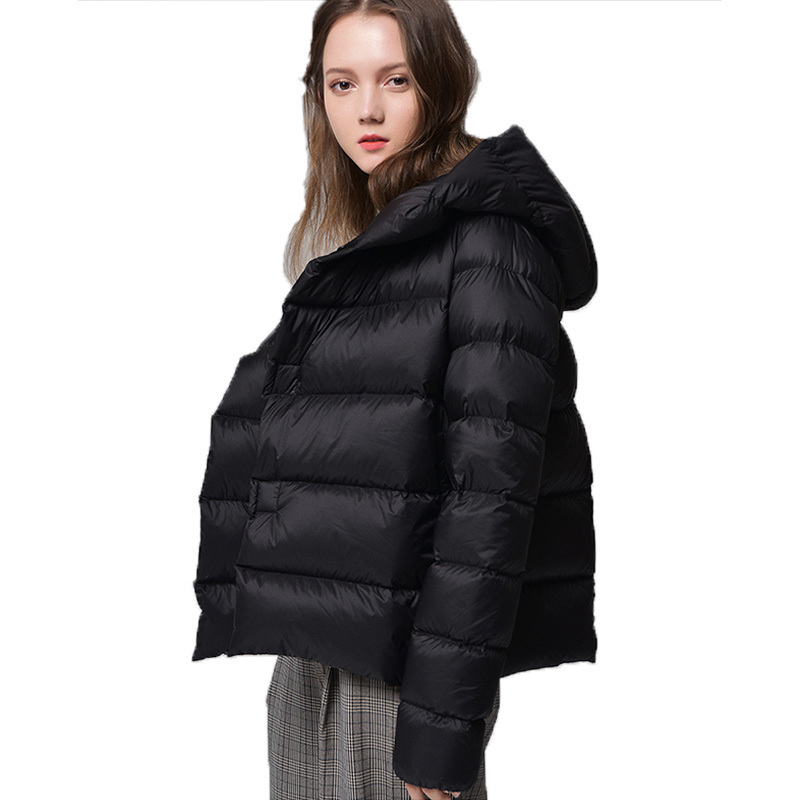 Fitaylor Winter 90% Ultra Light White Duck Down Jacket Women Short Down Coat Parkas Hooded Parkas Warm Female Snow Outwear 201102