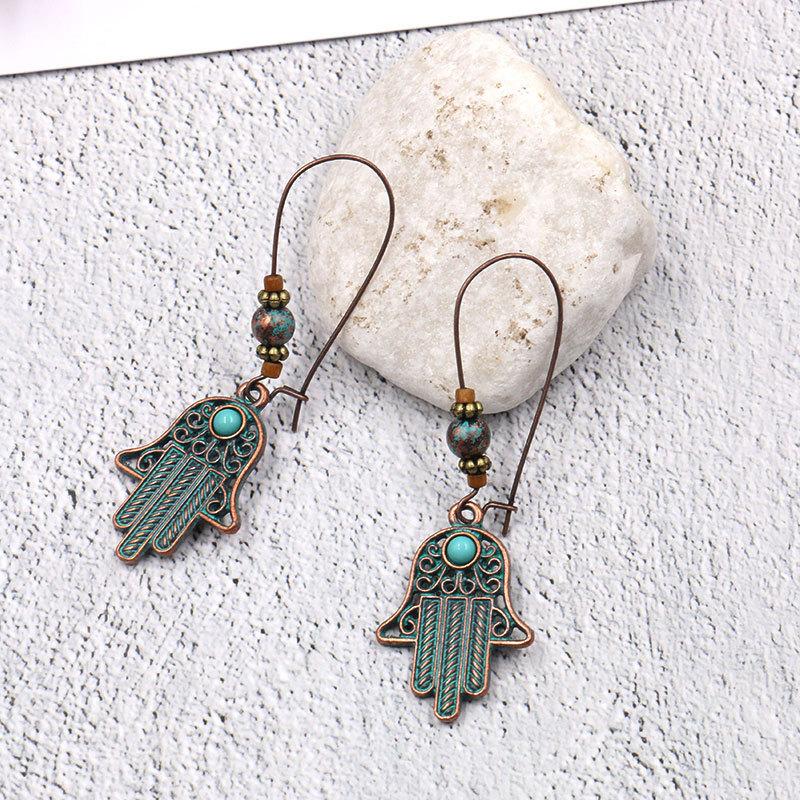 Vintage Fatima Hand Pendnat Piercing Hoop Earrings for Women Retro Ethnic Statement Beads Drop Ear Cuff Earrings Hoop Clips
Vintage Fatima Hand Pendnat Piercing Hoop Earrings for Women Retro Ethnic Statement Beads Drop Ear Cuff Earrings Hoop Clips