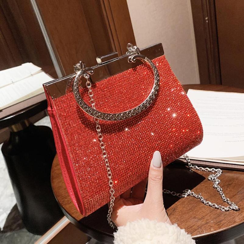 Elegant Female Metal Tote Bag 2021 Fashion New High quality Diamond Women's Designer Handbag Chain Shoulder Messenger Bag Purses, Black
Elegant Female Metal Tote Bag 2021 Fashion New High quality Diamond Women's Designer Handbag Chain Shoulder Messenger Bag Purses, Black