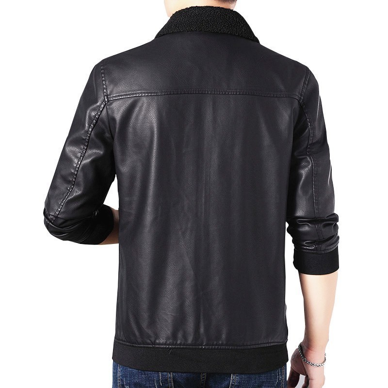 Oumor Men Autumn New Casual Vintage Biker Leather Jackets Coat Men Fashion Outfit Bomber Motorcycle PU Leather Jacket Coats Men T200106