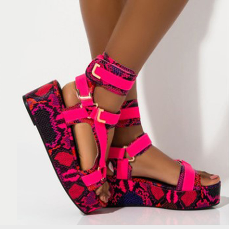 Fashion Colorful Print Platform Sandals Women Summer 2020 Ankle Strap Gladiator Sandalias Woman Plus Size 43 Wedges Shoes, Blue
Fashion Colorful Print Platform Sandals Women Summer 2020 Ankle Strap Gladiator Sandalias Woman Plus Size 43 Wedges Shoes, Blue