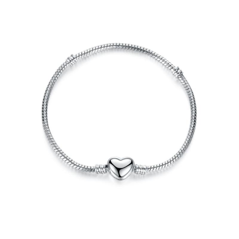 Silver Color Snake Chain Hearts Bracelets & Bangles for Women DIY Party Jewelry Femme Bijoux
Silver Color Snake Chain Hearts Bracelets & Bangles for Women DIY Party Jewelry Femme Bijoux
